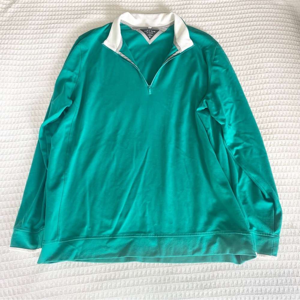 AdiPure by adidas Men's green 1/4 zip Sweatshirt size XL
